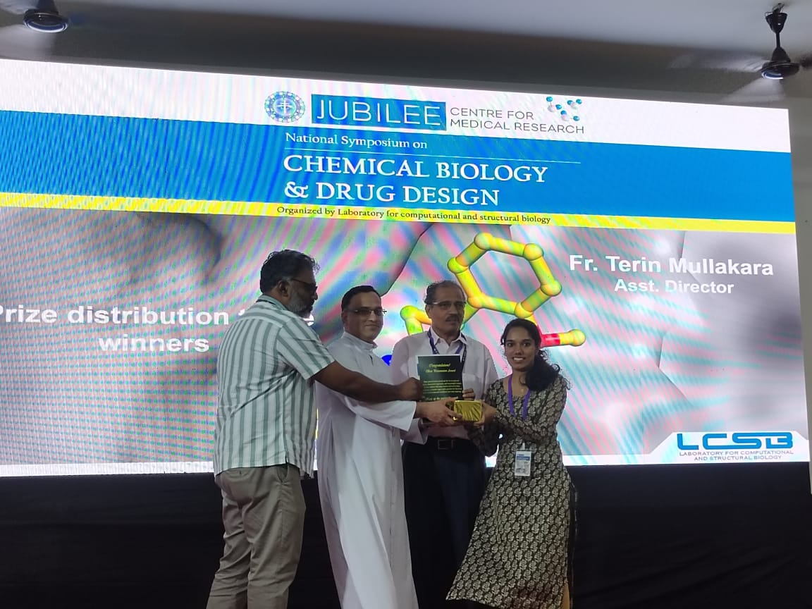 Best Poster Award at National Symposium on Chemical Biology and Drug Design